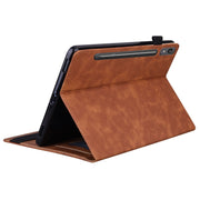 For Lenovo Tab P12 12.7 Splicing Shockproof Leather Tablet Case(Brown)