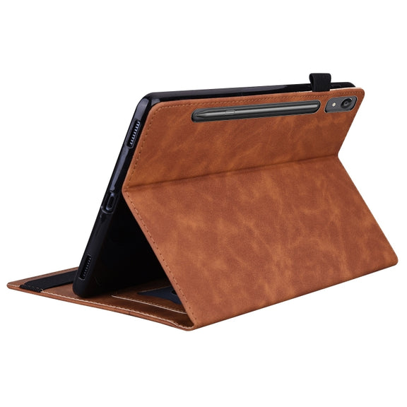 For Lenovo Tab P12 12.7 Splicing Shockproof Leather Tablet Case(Brown)