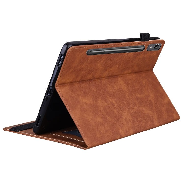 For Lenovo Tab P12 12.7 Splicing Shockproof Leather Tablet Case(Brown)