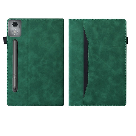 For Lenovo Xiaoxin Pad Pro 12.7 Splicing Shockproof Leather Tablet Case(Green)
