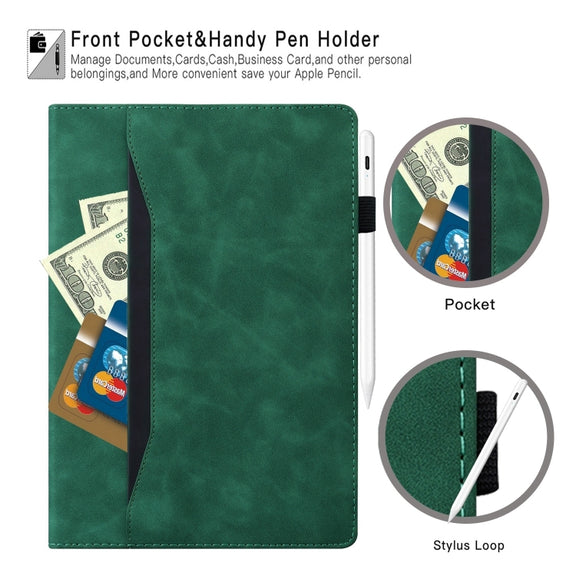 For Lenovo Xiaoxin Pad Pro 12.7 Splicing Shockproof Leather Tablet Case(Green)