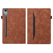 For Lenovo Xiaoxin Pad Pro 12.7 Splicing Shockproof Leather Tablet Case(Brown)