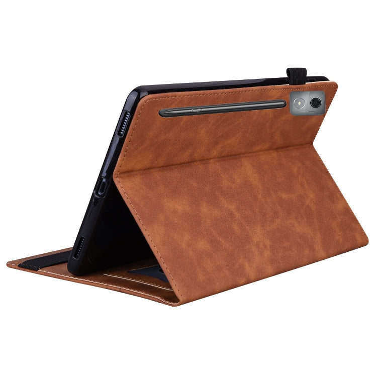 For Lenovo Xiaoxin Pad Pro 12.7 Splicing Shockproof Leather Tablet Case(Brown)