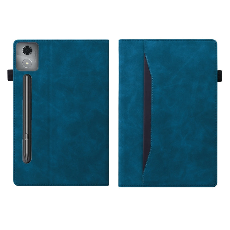 For Lenovo Xiaoxin Pad Pro 12.7 Splicing Shockproof Leather Tablet Case(Blue)