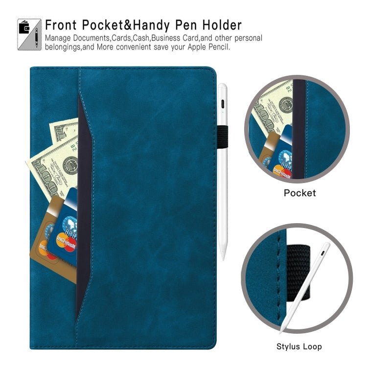 For Lenovo Xiaoxin Pad Pro 12.7 Splicing Shockproof Leather Tablet Case(Blue)