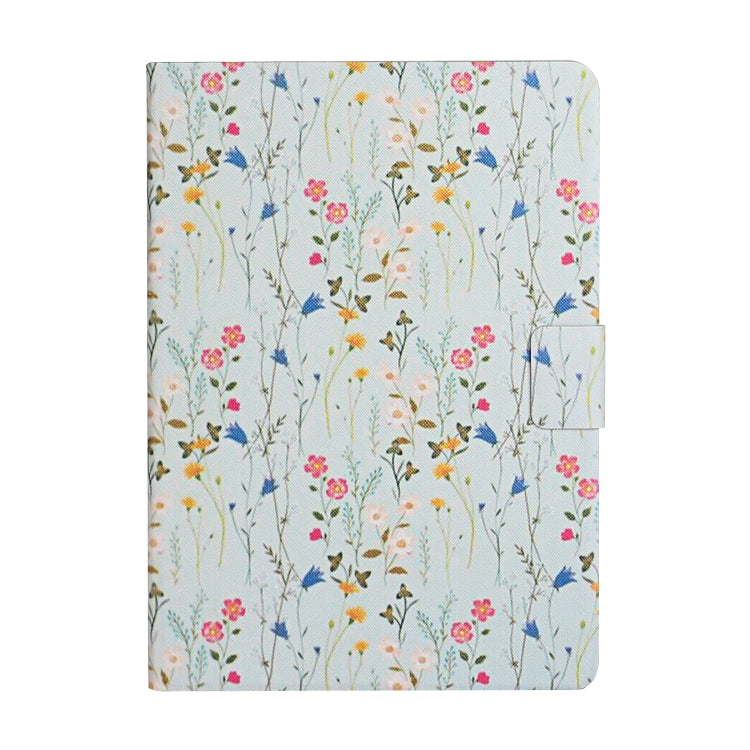 For Samsung Galaxy Tab A9 Flower Pattern Horizontal Flip PU Tablet Case with Sleep / Wake-up Function(Small Floral)