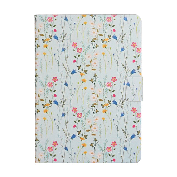 For Samsung Galaxy Tab A9 Flower Pattern Horizontal Flip PU Tablet Case with Sleep / Wake-up Function(Small Floral)