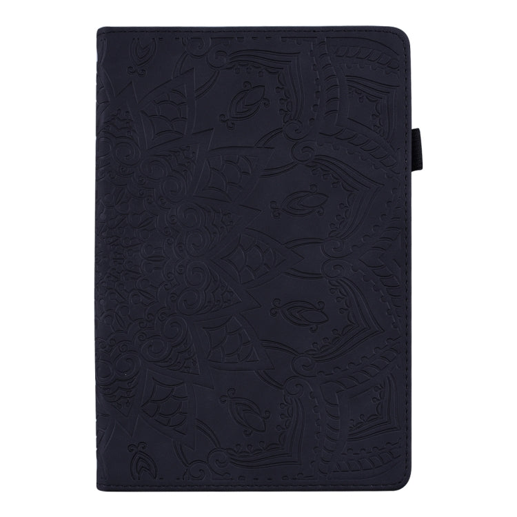 For Lenovo Tab P12 12.7 Calf Texture Embossed Leather Tablet Case(Black)