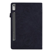 For Lenovo Tab P12 12.7 Calf Texture Embossed Leather Tablet Case(Black)