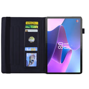 For Lenovo Tab P12 12.7 Calf Texture Embossed Leather Tablet Case(Black)