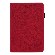 For Lenovo Tab P12 12.7 Calf Texture Embossed Leather Tablet Case(Red)