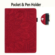 For Lenovo Tab P12 12.7 Calf Texture Embossed Leather Tablet Case(Red)