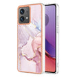 For Motorola Moto G84 Electroplating Marble Dual-side IMD Phone Case(Rose Gold 005) - Motorola Cases by PMC TechLife | Online Shopping South Africa | PMC TechLife | Buy Now Pay Later Mobicred