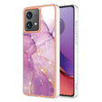 For Motorola Moto G84 Electroplating Marble Dual-side IMD Phone Case(Purple 001) - Motorola Cases by PMC TechLife | Online Shopping South Africa | PMC TechLife | Buy Now Pay Later Mobicred