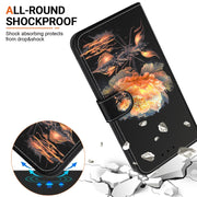 For iPhone 16e Crystal Texture Colored Drawing Leather Phone Case(Gold Peony)