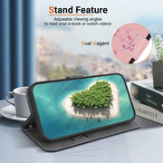 For iPhone 16 Plus Crystal Texture Colored Drawing Leather Phone Case(Cherry Blossoms)