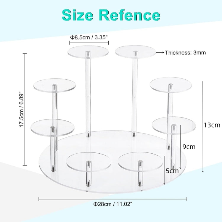 YX034 Acrylic Cupcake Shelf Cartoon Cake Display Stand(Pink)
