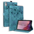 For Lenovo Tab M9 Cartoon Sakura Cat Embossed Leather Tablet Case(Green) - Lenovo by PMC TechLife | Online Shopping South Africa | PMC TechLife | Buy Now Pay Later Mobicred