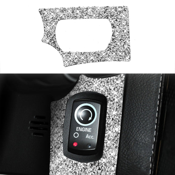 For Chevrolet Corvette C6 2005-2013 Ignition Switch Panel Diamond Decorative Sticker, Left Drive