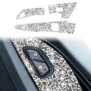 For Chevrolet Corvette C7 2014-2019 Car Door Button Panel Diamond Decorative Sticker, Left Drive