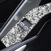 For Chevrolet Corvette C7 2014-2019 Car Door Button Panel Diamond Decorative Sticker, Left Drive