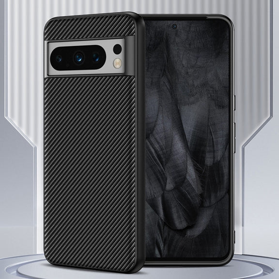 For Google Pixel 9 Ultra-thin Carbon Fiber Texture Printing Phone Case(Black Red)