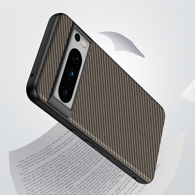 For Google Pixel 9 Ultra-thin Carbon Fiber Texture Printing Phone Case(Black Red)