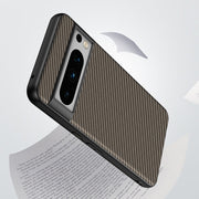 For Google Pixel 9 Ultra-thin Carbon Fiber Texture Printing Phone Case(Black Red)