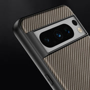 For Google Pixel 9 Ultra-thin Carbon Fiber Texture Printing Phone Case(Black Red)