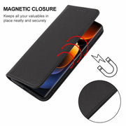 For vivo iQOO 12 Pro Magnetic Closure Leather Phone Case(Black)