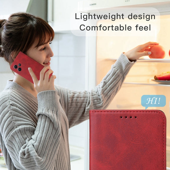 For vivo iQOO 12 Magnetic Closure Leather Phone Case(Red)