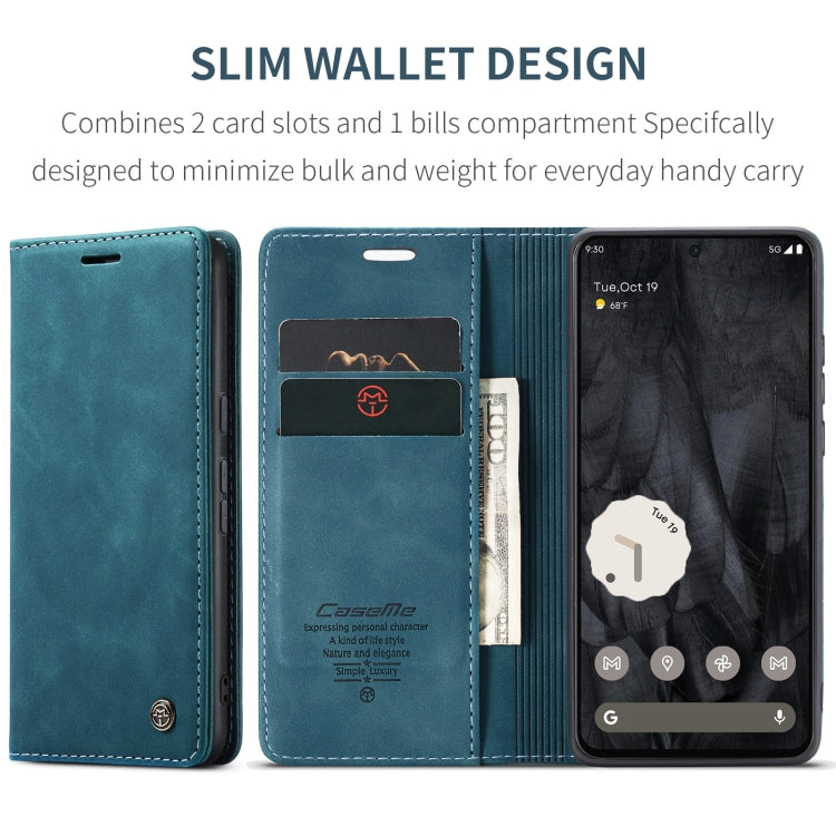 For Google Pixel 8 Pro CaseMe 013 Multifunctional Horizontal Flip Leather Phone Case(Blue)
