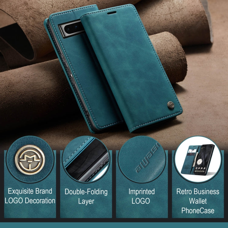 For Google Pixel 8 Pro CaseMe 013 Multifunctional Horizontal Flip Leather Phone Case(Blue)