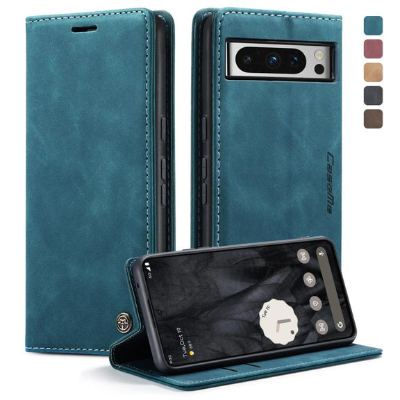 For Google Pixel 8 Pro CaseMe 013 Multifunctional Horizontal Flip Leather Phone Case(Blue)