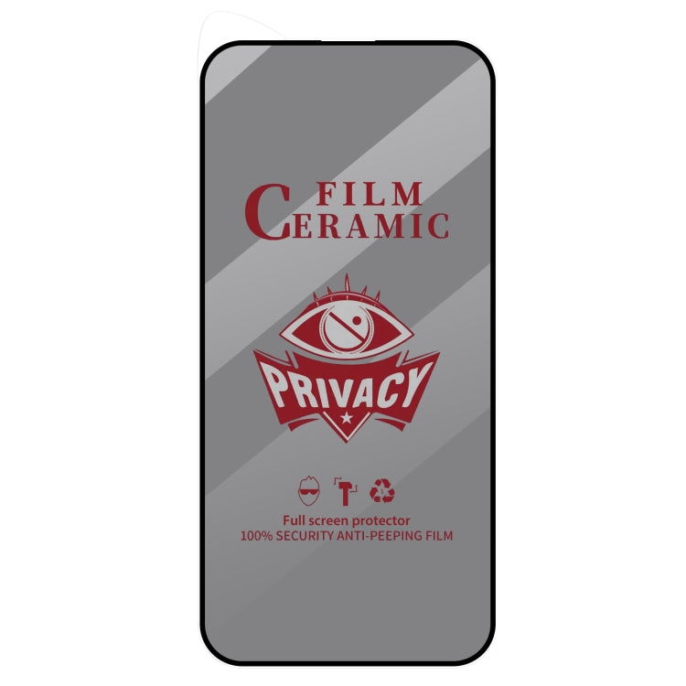 For iPhone 16 Full Coverage HD Privacy Ceramic Film