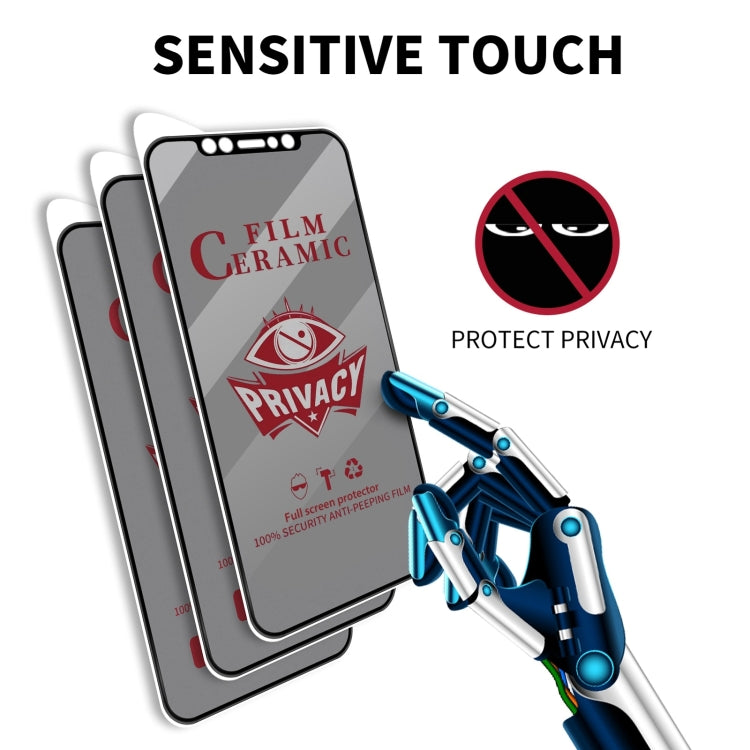 For iPhone 16 Pro Full Coverage HD Privacy Ceramic Film