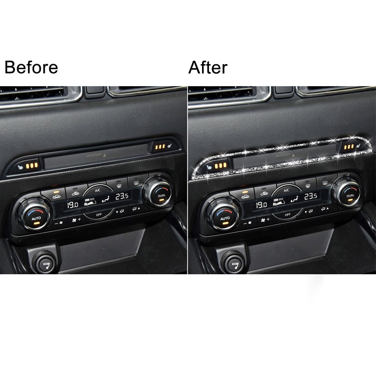 For Mazda CX-5 2017-2018 Car Center Control Panel Diamond Decorative Stickerr,Left and Right Drive Universal