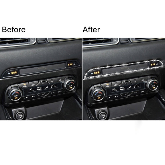 For Mazda CX-5 2017-2018 Car Center Control Panel Diamond Decorative Stickerr,Left and Right Drive Universal