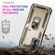 For Motorola Moto G Power 5G 2024 Shockproof TPU + PC Phone Case with Holder(Gold)