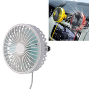 F829 Portable Car Air Outlet Electric Cooling Fan with LED Light(White)
