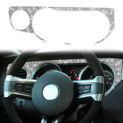For Ford Mustang 2009-2013 3pcs Car Left Air Outlet Dashboard Diamond Decoration Sticker, Left Hand Drive
