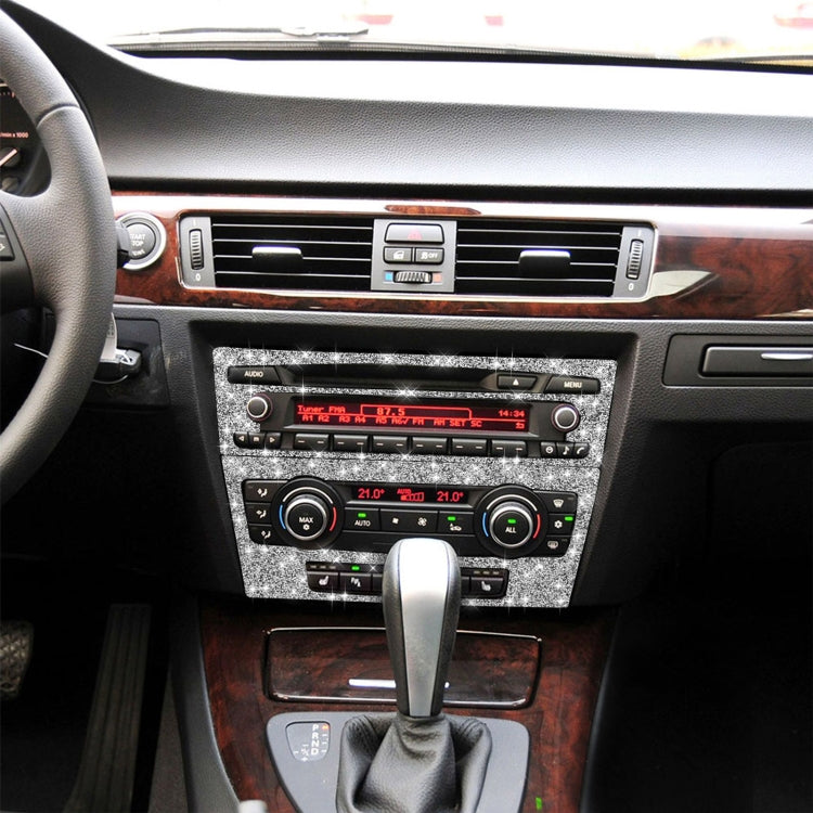 For BMW 3 Series E90 / E92 2005-2012 Car Aircondition CD Control Panel Basic Diamond Decorative Sticker