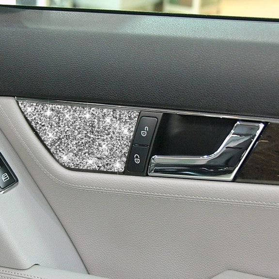 For Mercedes-Benz C-class W204 2007-2013 Car Seat Adjustment C Diamond Decorative Sticker, Left and Right Drive