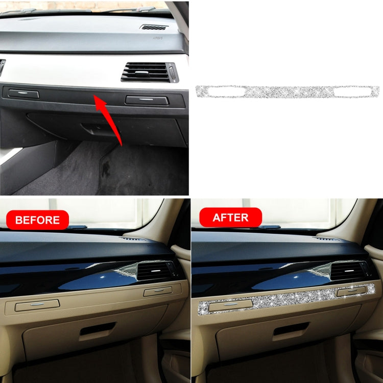 For BMW 3 Series E90 / E92 / E93 2005-2012 Car Passenger Side Center Control Diamond Decorative Sticker, Left Drive