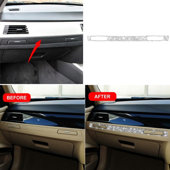 For BMW 3 Series E90 / E92 / E93 2005-2012 Car Passenger Side Center Control Diamond Decorative Sticker, Right Drive