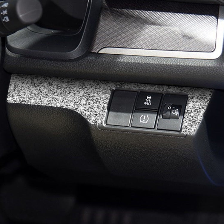 For Honda Civic 2016-2019 Car Headlight Switch Panel Diamond Decorative Sticker, Right-hand Drive