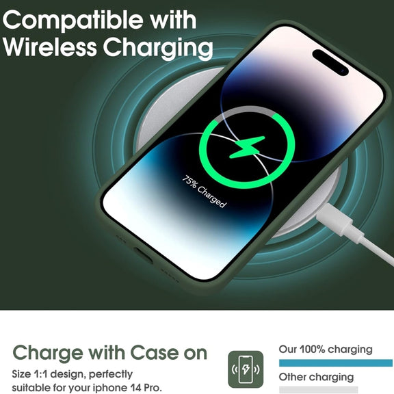 For iPhone 16 Pro Max Microfiber Liquid Silicone Shockproof Phone Case(Dark Green)