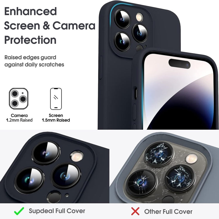 For iPhone 16 Plus Microfiber Liquid Silicone Shockproof Phone Case(Black)
