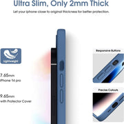 For iPhone 16 Microfiber Liquid Silicone Shockproof Phone Case(Blue)