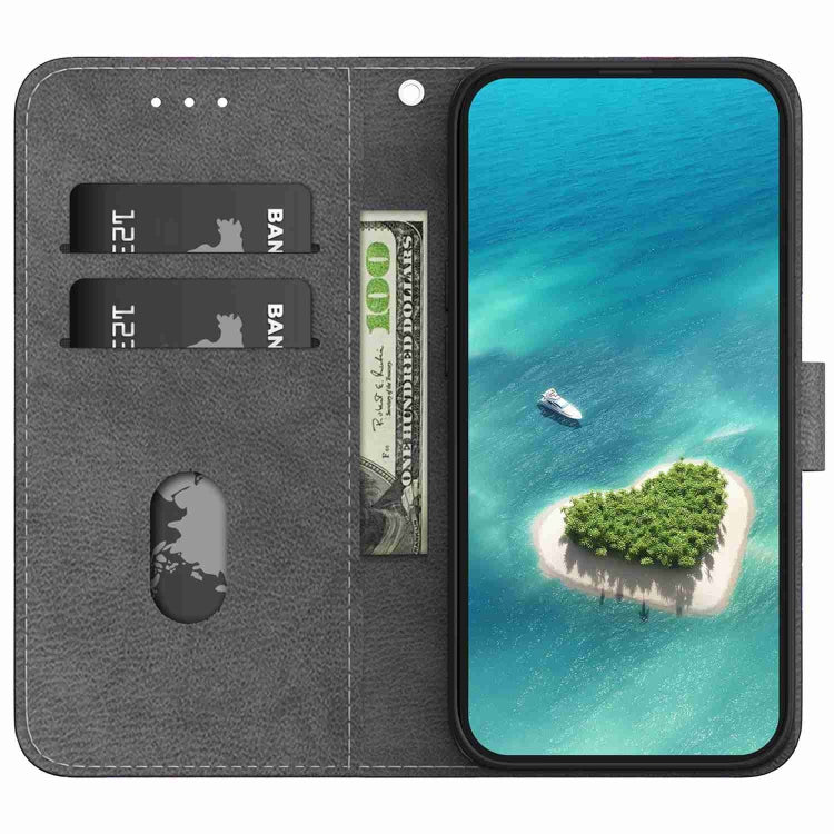 For Xiaomi Redmi Note 12 5G Crystal Texture Colored Drawing Leather Phone Case(Cat Tiger Reflection)